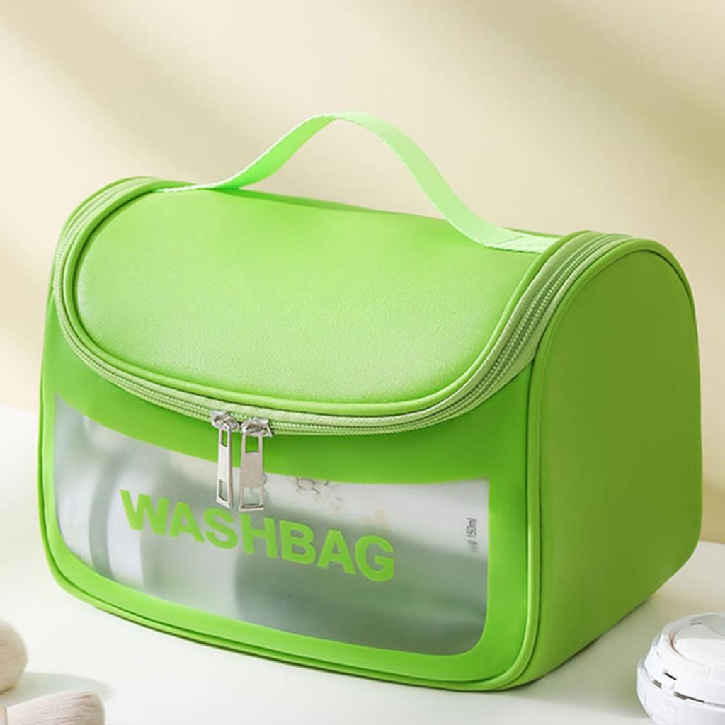 Large Capacity Toiletry Storage Bag Transparent Makeup Pouch for Travel Cosmetics Storage, Portable Handheld Toiletry Bag.