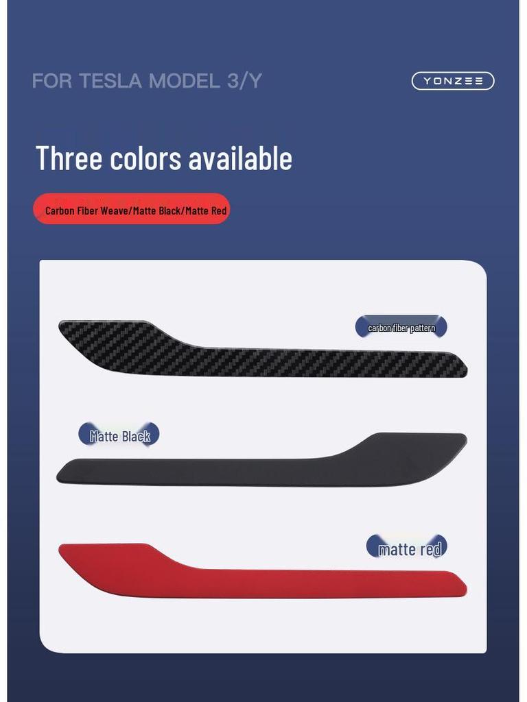Tesla Model 3/Y/YL Carbon Fiber Texture Door Handle Decorative Patch