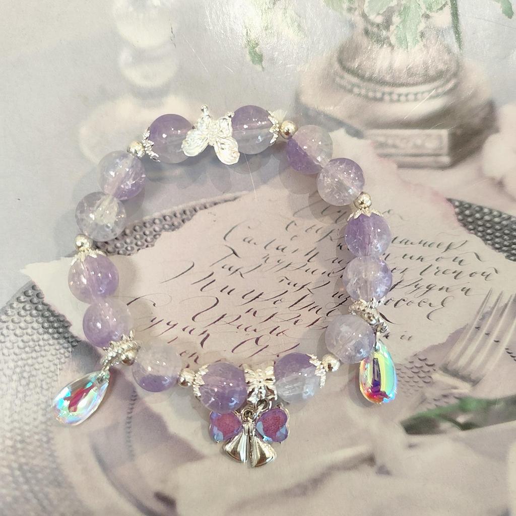 Festive Holiday Christmas Tree Bracelet with Lampwork Beads