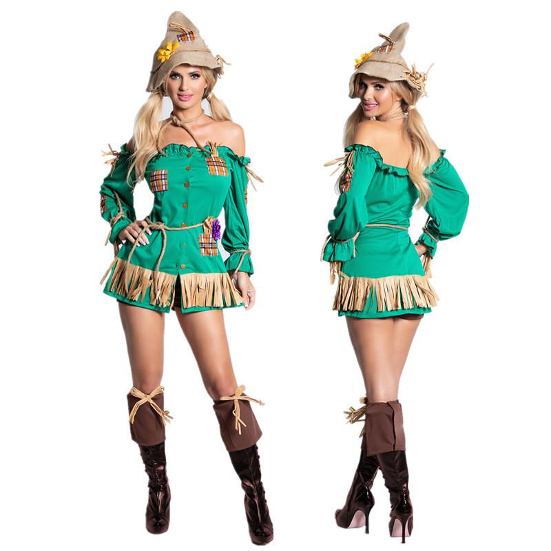 The Wizard Of Oz Scarecrow Cosplay Costume Adult Dress Stage Performance Gift