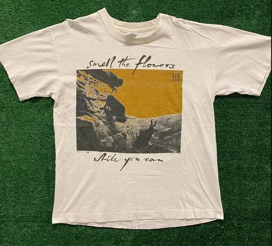 U2 Smell the Flowers Vintage 90s Band T-shirt size S-5XL XL