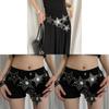 Vintage Punk Style Star Pu Leather Wide Waist Belt With Durable Buckle For Girls