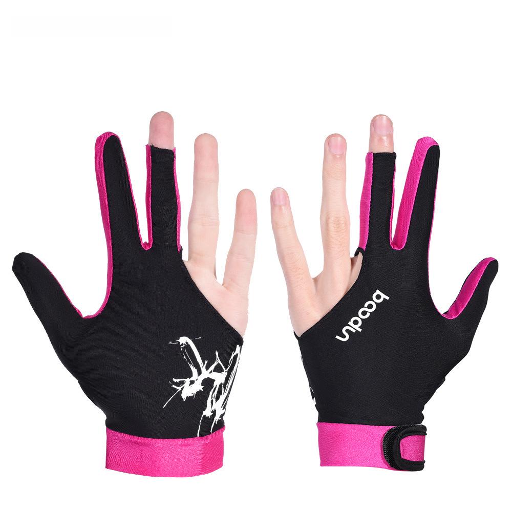 Guantes de billar unisex de tres dedos, sin dedos, ambidiestros, paquete individual