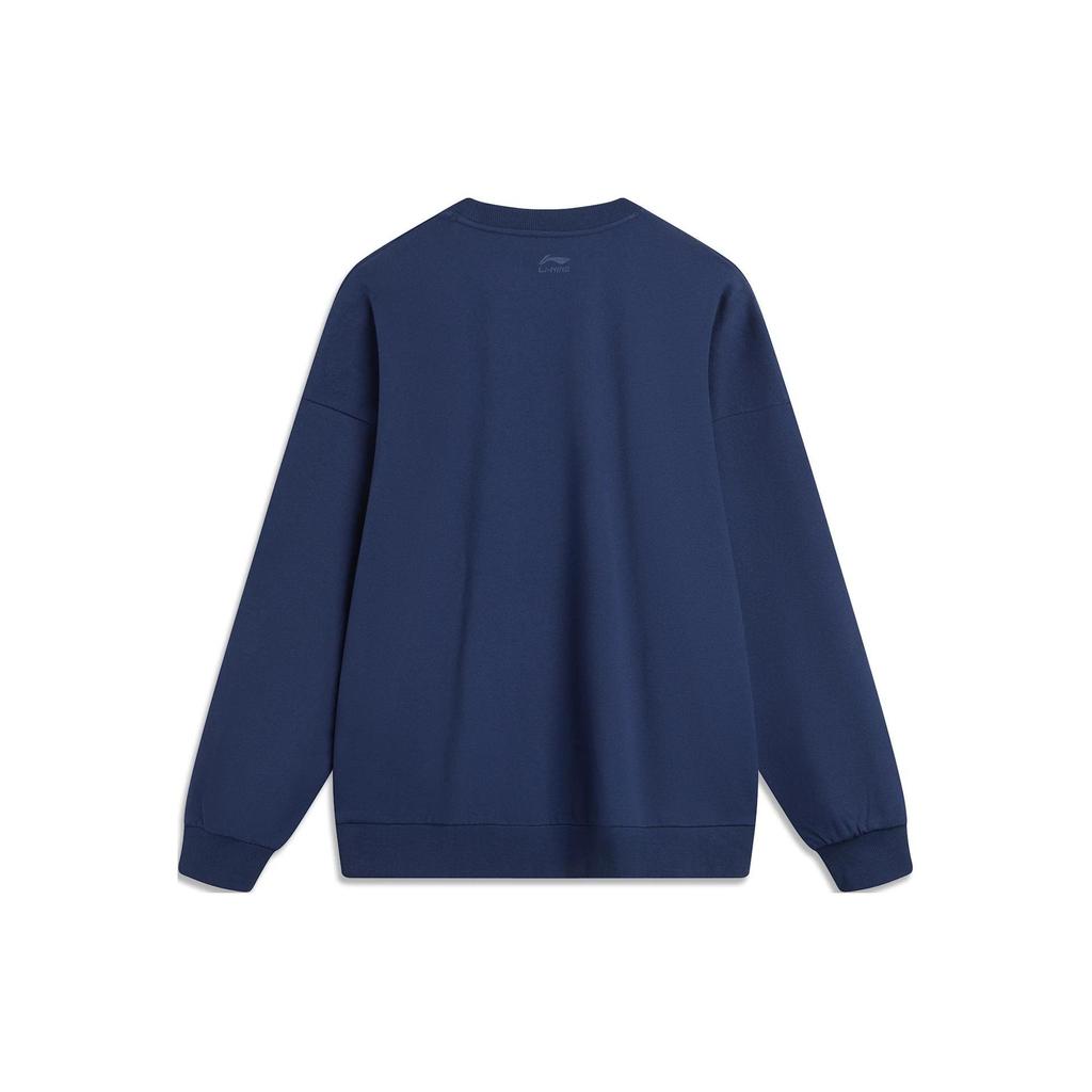 Li Ning Sports Life Collection Sweatshirt Unisex Dark Ship Blue AWDU797-5