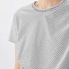 JNBY Women's Striped Cotton Round Neck T-Shirt