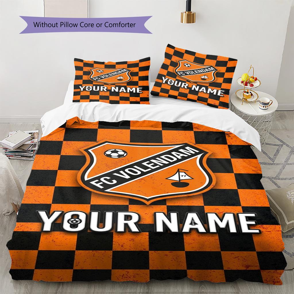 Name Custom FC Volendam Pattern Bedding Set Quilt Cover Pillowcase Home Decor Gift (1 * duvet cover + 2 * pillowcase, without core)