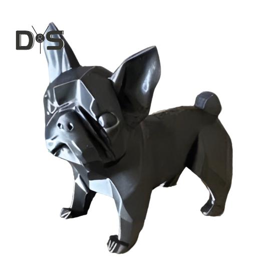 

Статуя французского бульдога, напечатанная на 3D-принтере, стоящая статуэтка собаки, скульптура животного из PLA, украшение для домашнего офиса, книжной полки, рабочего стола чёрный