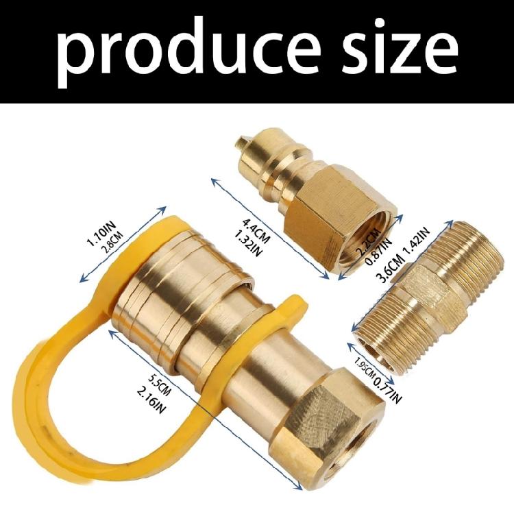 Reliable Gas Fittings Set Leak Proof Gas Quickly Clip For Grills Recreational Vehicles And Heating Unit Resistant To Corrosions