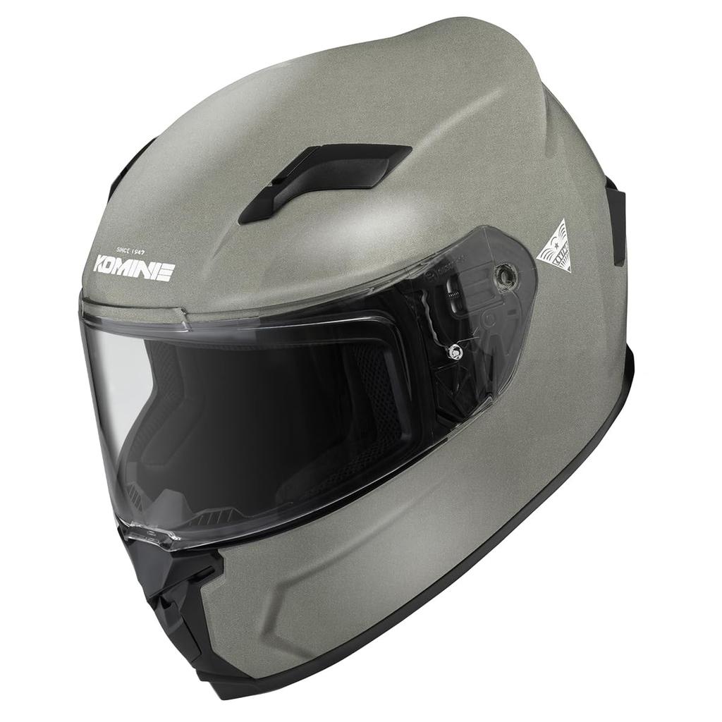 KOMINE FL Full Face Motorcycle Helmet Gunmetal XL HK-170