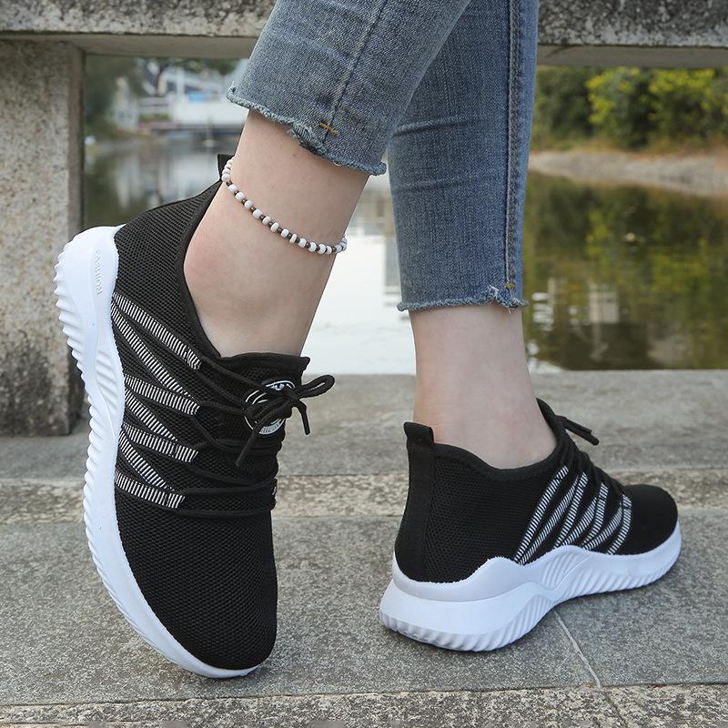 Atmungsaktive Slip-On Flache Schuhe für Damen mit Weicher Sohle - Ganzjahres Leichte Sneaker Geeignet zum Gehen, Täglichen Pendeln, Bequeme Freizeitschuhe