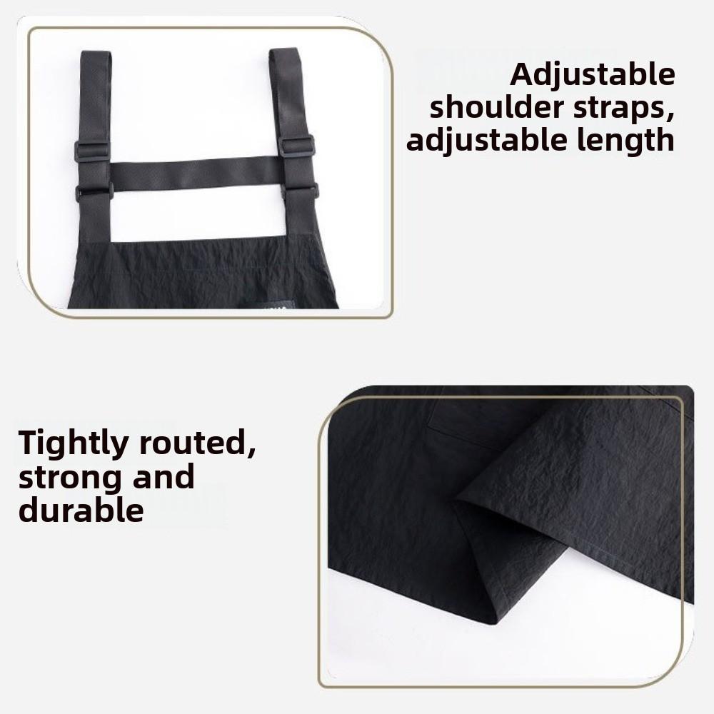 Polyester Cleaning Apron 2 Pockets Work Clothes New Cafe Shop Overalls Kitchen Supplies