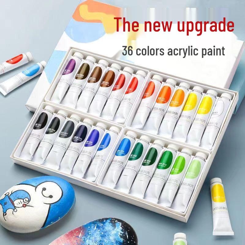 Set Vopsea Acrilică Impermeabilă - Nu se Decolorează, Colecție Completă de Pigmenți