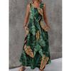 Abito da Donna Senza Maniche Girocollo con Stampa 3D Lungo Maxi per Estate Spiaggia Vacanza Abbigliamento Casual
