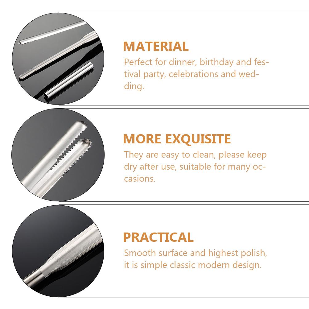 2 Sätze Essstäbchenhalter Trainingsclip Kreative Zange Edelstahl Lebensmittel Küche Servier-Gadget Klemme