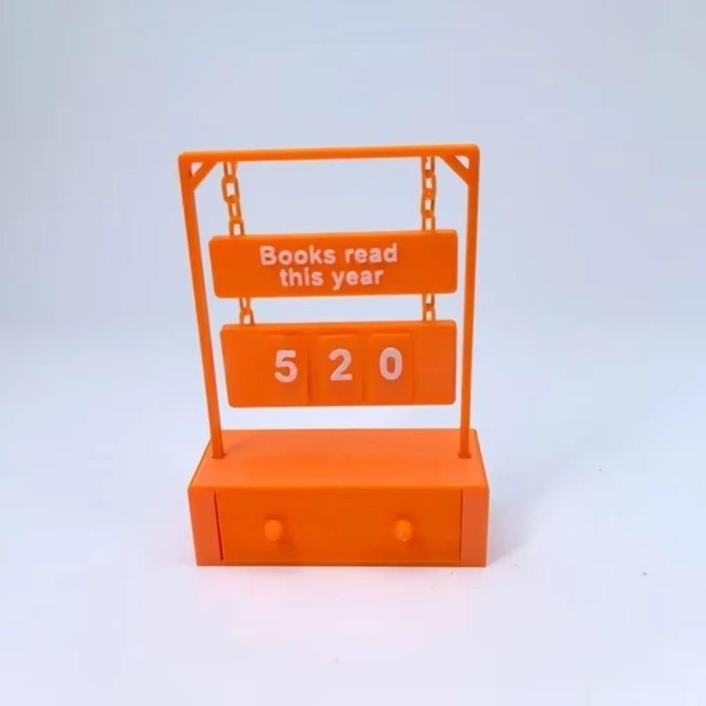 Wear Resist 3D Book Read Counter Books Read This Year Manual Rotation Hanging Book Counter Bookish Decor Drawer