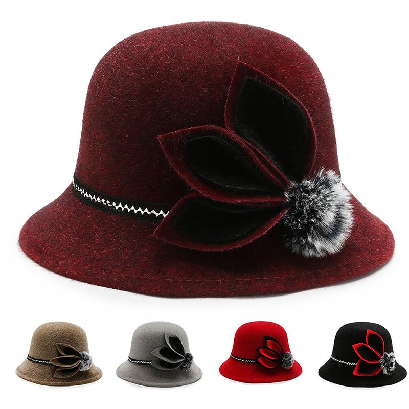 Women's Hats Autumn and Winter  Warm and Fashionable Japanese Trendy Basin Hats Casual Wool Ball Sun Hats  Top Hats