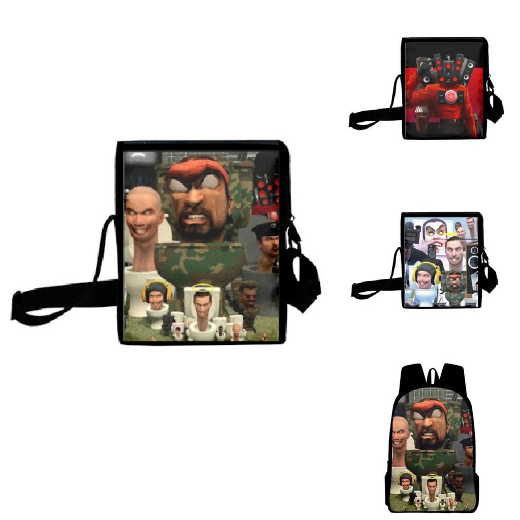 Skibidi Toilet Prank Backpack Set Fun And Versatile, Multiple Colors And Sizes Available, Suitable For All Genders