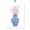Nordic Minimalist Canvas Picture Blue and White Porcelain Painting Watercolor Posters and Prints for Living Room No Frame