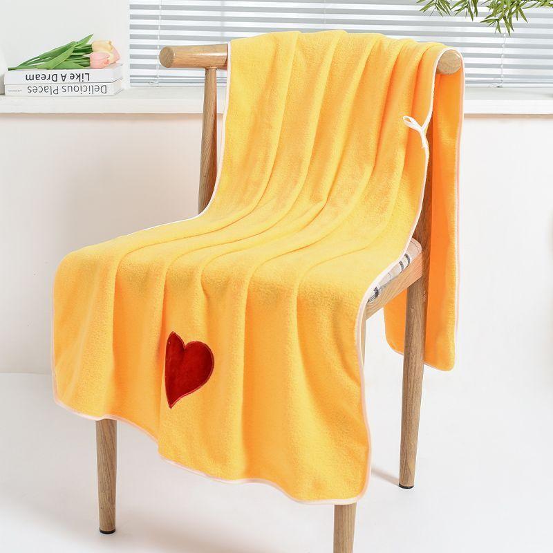Neues Pfirsichherz Korallenfleece Badetuch Weich Saugfähig Nicht Abwerfend Haar Liebe Handtuch 70 * 140 Schnelltrocknend
