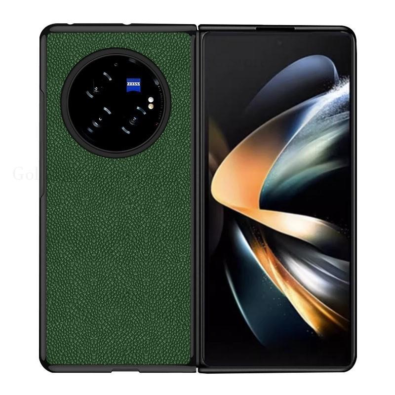 

For Vivo X Fold3 Pro 5G Luxury Leather Phone Case for Vivo X Fold 3 Fold2 Holster Shockproof Protective Flip Hard PC Back Cover For Vivo XFold3Pro