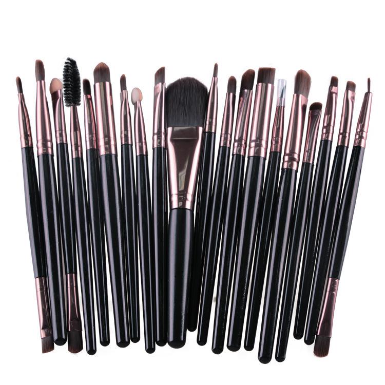 20-Piece Neutral Eyeshadow Brush Set with 24 Color Options