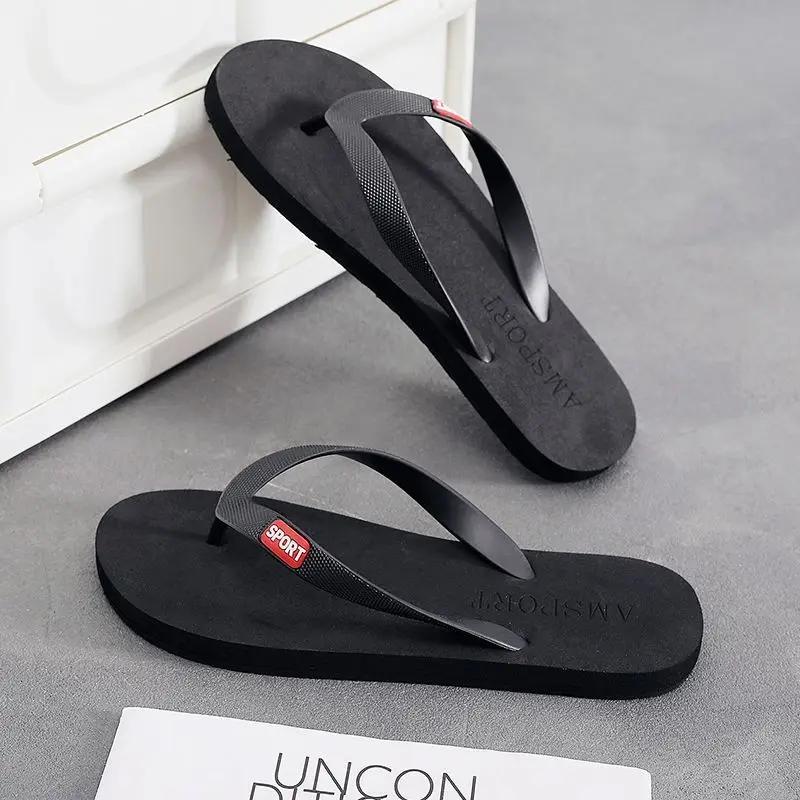 Sandals Man Slip-resistant Slippers for Men Flip Flops Summer Shiatsu Shoes Designer Luxury With Korean Style Cheap Liquidation