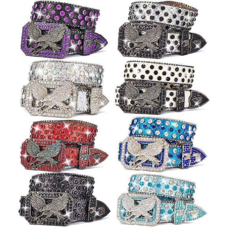 Grunge Studded Waist Chain Stunning Rhinestones Waist Ceinture Unisex Belt