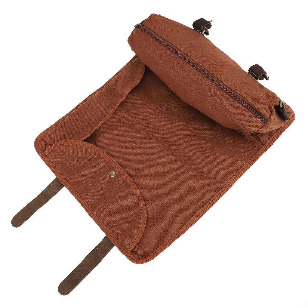 Bartender Tool Bag Canvas Leather Bartender Roll Bag Portable Multiple Storage Compartments Barware 