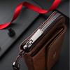 Men’s Leather Long Wallet RFID Blocking Clutch Wallet Large Capacity Zipper Bifold Purse Card Holder Coin Pocket Wrist Strap
