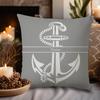 1 customized text name logo pillow with modern white polyester double-sided printing, zipper closure, machine washable personali