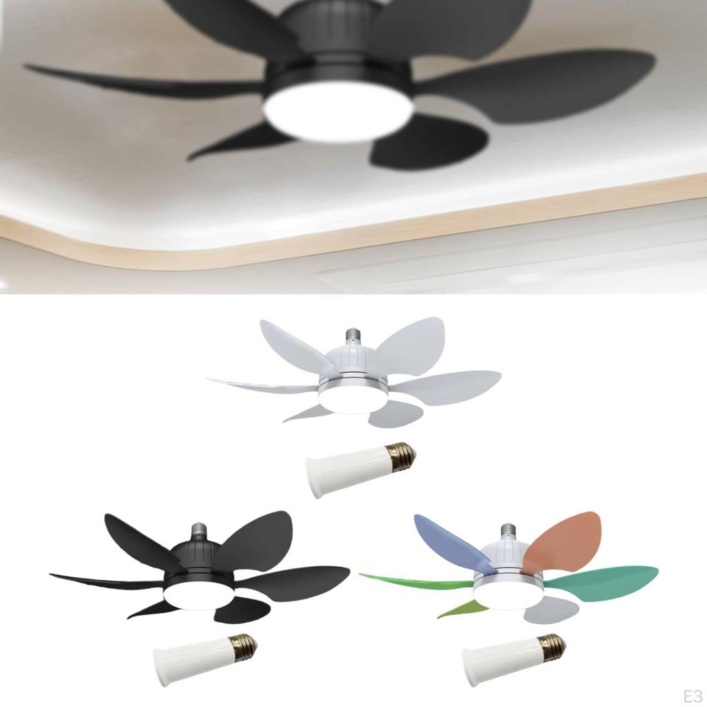 Ceiling Fan Light Noiseless Lamp for Home Use Indoor Dining Room White