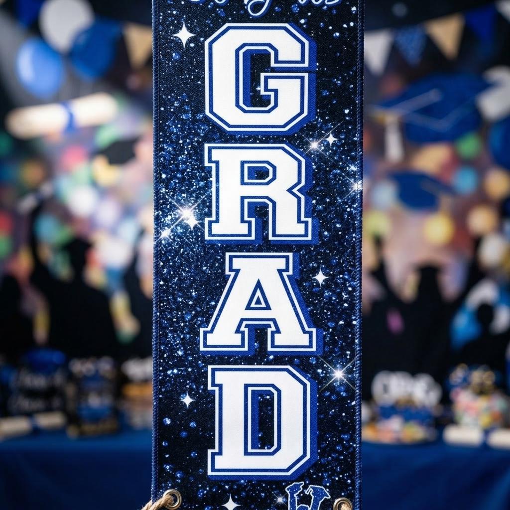 Graduation  Theme: Flag-wearing Graduates' Hats  Graduation Party Decorative Banners And Couplets