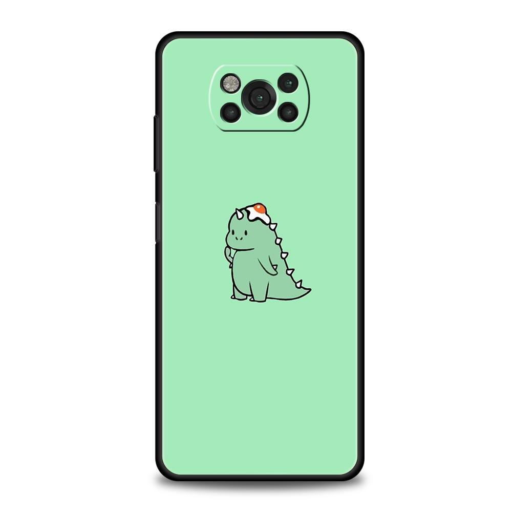 Cute Dinosaur Bear Couple For Xiaomi Poco X5 Pro Phone Case For Poco X4 X3 NFC F5 Pro F4 F3 GT M5 M4 Pro 5G M3 C51 C50 C55 Cover