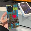Clear Square Back Tube Case Protection For iPhone 11 14 Pro Max 16 ProMax 15 Plus 13 12 Anti-Oxygen,Red Heart English Pattern Casing