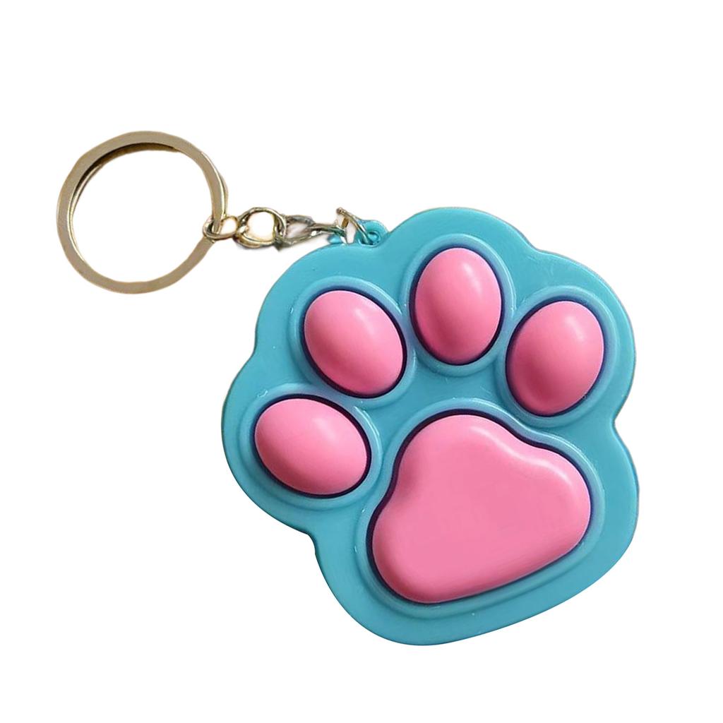 Lovely Claw Shape Stress Relief Keychain Portable Cat Paw Keyring for Anxiety Office Travel Accessories