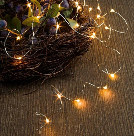 Wire Lights 50 Led Battery-Powered Colorful Wire Garland For Rgb Decoration