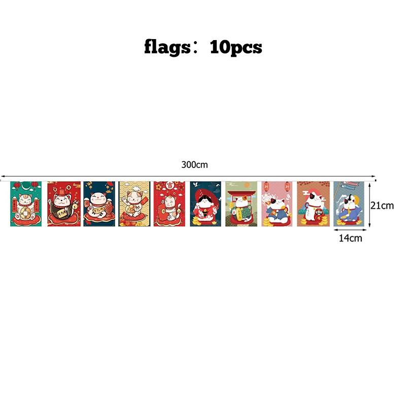 Hanging String Flags Japanese Style Sushi Restaurant Bunting Banners Izakaya Food Theme Restaurant Tea House Decoration