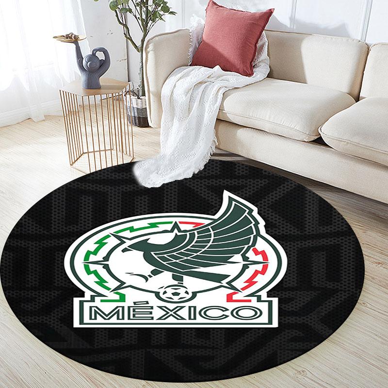 Mexico pattern round rug,Carpet Rug for Living Room Bedroom Playroom ,Non-slip Floor Mat,Holiday Gifts and Birthday Gifts.