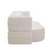 Umwandelbares Bodensofa mit 2 Kissen 15" Vollgröße Klappmatratze Teddy-Stoff Schaumstoffgefülltes Schlafsofa Bett für Wohnzimmer