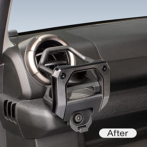 Tsuchiya Yac Vehicle-Specific Air Conditioner Drink Holder SY-SZ5 for Suzuki JB64/74 Jimny Passenger Seat Black