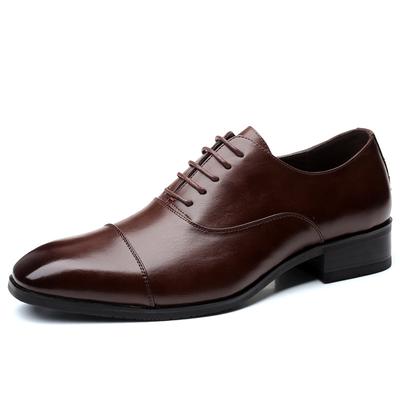 Zapatos de Vestir para Hombre de Moda Cuero Lujo Zapatos de Boda para Novio Puntera Cuadrada Caballeros Negro Marrón Zapatos Para Hombre