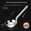 Stainless Steel Big Round Spoon Deep Big Head Spoon Household Soup Spoon 316 Stainless Steel Spiral Noodle Spoon