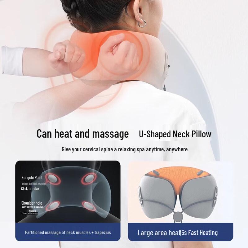 MIAOJIE 360° Supportive Heated Neck Massager CN plug (adapter included)