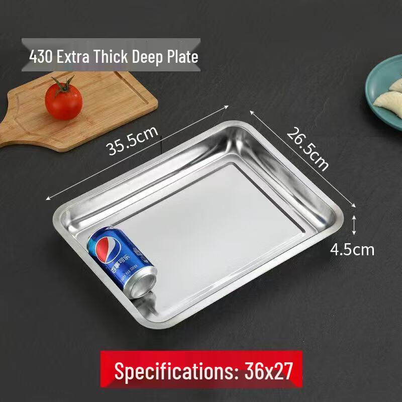 Stainless Steel Deep Grill Pan with Drain Rack