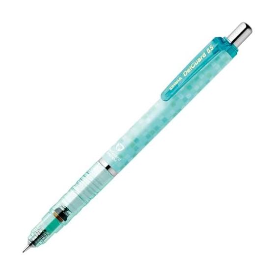 Zebra DelGuard Mechanical Pencil, 0.5mm, Square Blue Green, P-MA85-N2-SQBG, Unbreakable Lead, DelGuard System