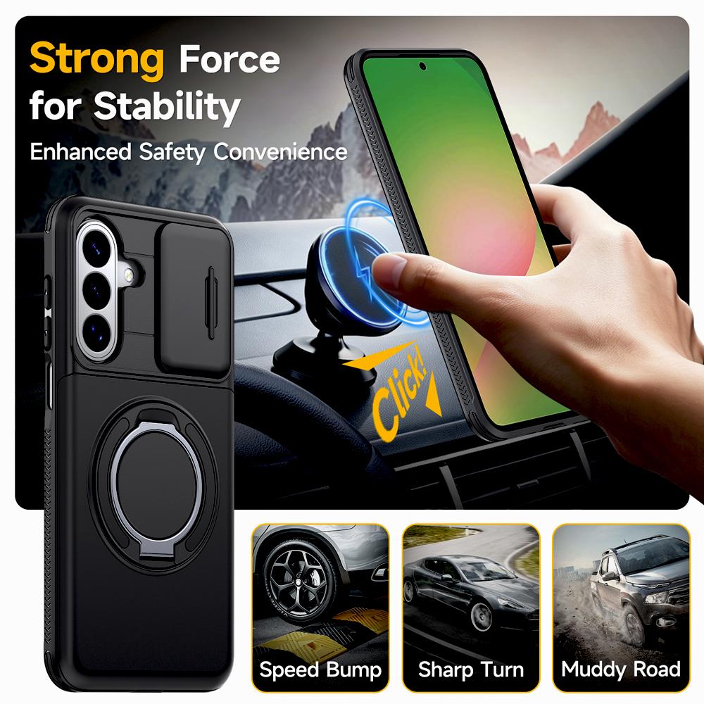 Coque blindée antichoc pour Samsung Galaxy A57 A37 A17 A27 A56 A36 A26 A16 A55 A15 5G 4G S26 S25 S24 FE Plus avec emplacement pour carte et support