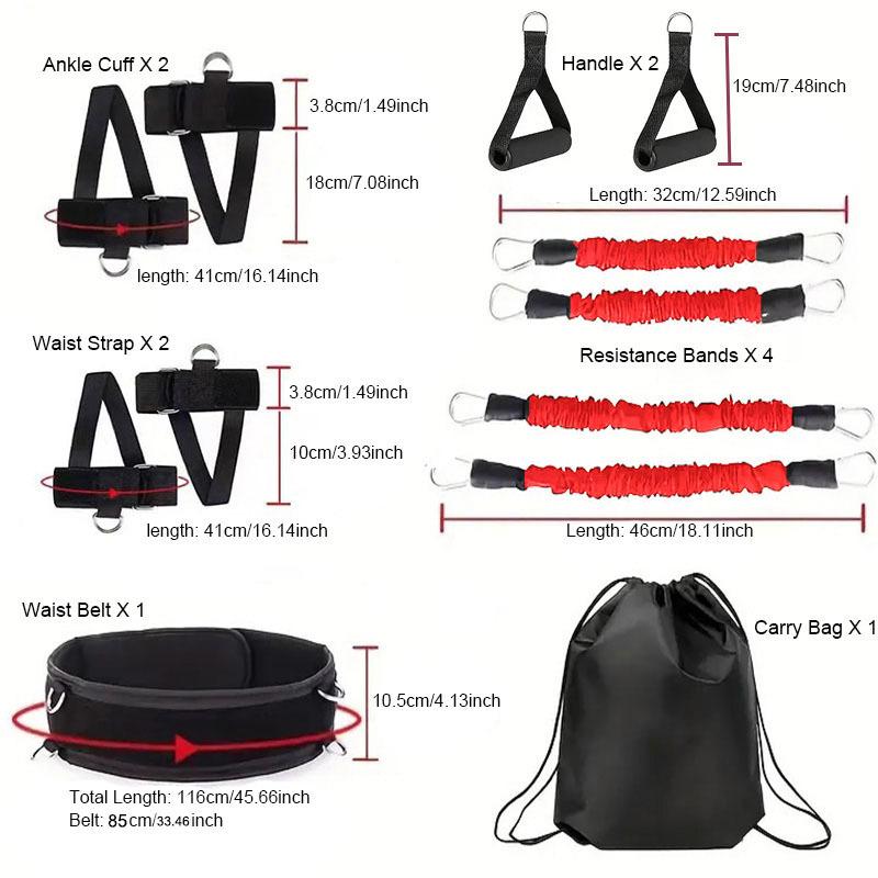 25LBS Boxing Rally Band Bounce Strength Trainer Waist and Abdominal Core Exercise Basketball Jumping Agility Rope Trainer