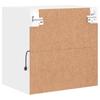Wall Mounted Nightstand with LED Lights White