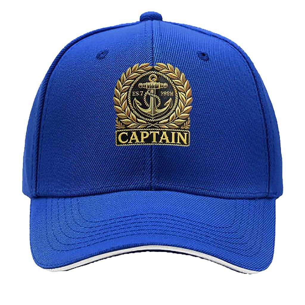 Vintage Metal Captain Anchor Laurel Nautical Badge Hip Hop Hat Fashion Outdoor Sports Sandwich Baseball Cap