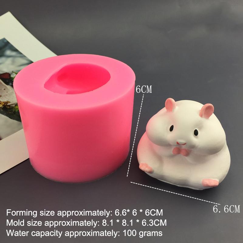 Hamster Silicone Cake Mold Hamster Shape Mousse Mould Cute Hamster Candle Mold Baking Cake Decoration Tools Kitchen Accessories